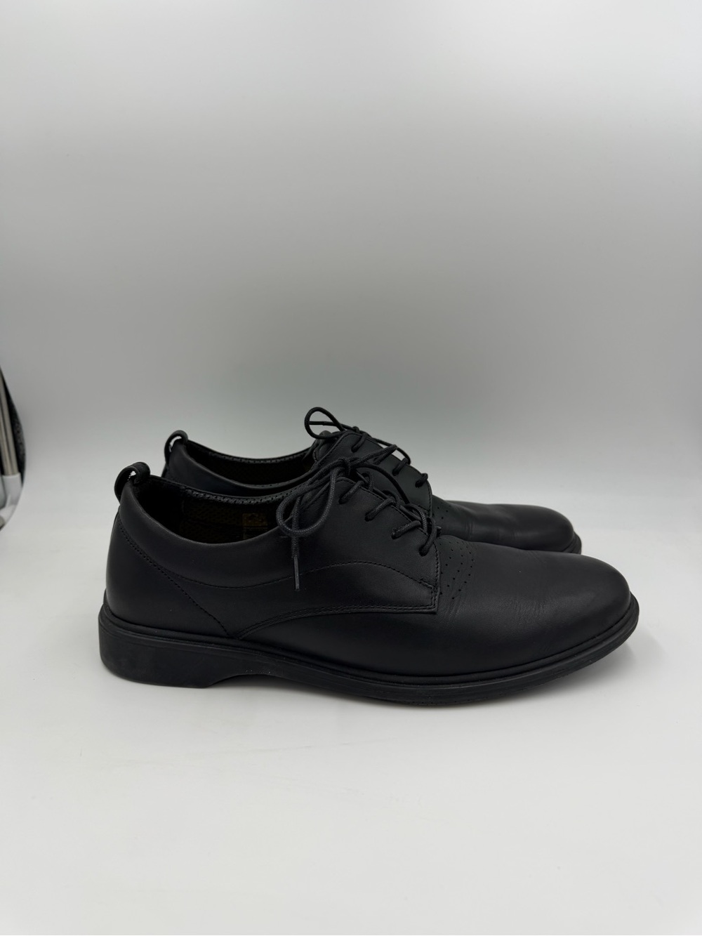 Amberjack The Original Mens Black Leather Derby Shoes Size 9 Made in Portugal